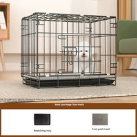 Cage pliable en métal robuste pour chiens de petite/moyenne taille avec fenêtre de toit, plateau extractible, boîte en fil métallique renforcé, emballée sans assemblage