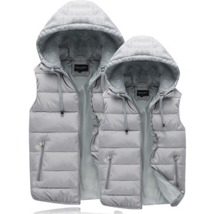 <span class=keywords><strong>Chaleco</strong></span> Utilitario Nuevo de Otoño/Invierno al por Mayor para <span class=keywords><strong>Hombre</strong></span> y Mujer, de Algodón <span class=keywords><strong>con</strong></span> <span class=keywords><strong>Capucha</strong></span>, Color Sólido, Sin Mangas, Grueso, para Parejas - Product Image 2