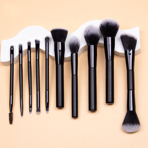 하이 엔드 전문 맞춤형 더블 엔드 아이 페이스 도구 화장품 브러쉬 샴페인 10pcs 오리지널 메이크업 브러쉬 세트 - Product Image 5