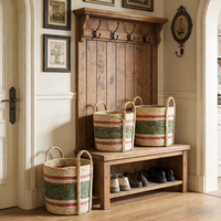 Panier de rangement multifonctionnel en maïs doux, écologique et moderne, fait à la main