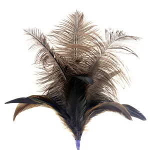 Productos de tallo DIY ecológicos, fascinador de flores de plumas, tallo de plumas de ganso de avestruz para Decoración