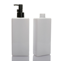Flacon cosmétique vide en plastique PET de 800 ml pour le lavage du corps, le shampooing, l'emballage avec pompe à lotion, impression d'étiquette carrée