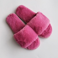 Chaussons d'hiver pour femmes à enfiler, semelle plate, chauds, en peluche courte, pour intérieur et extérieur, avec doublure en fourrure