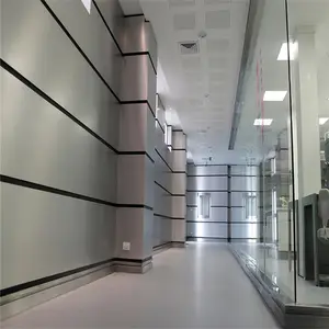 Pelapis Dinding Interior Panel Komposit Aluminium Warna Perak untuk Dalam Ruangan