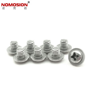 สกรูหัวจม NOMOSION แบบมีร่องไขว้ M4 พร้อมแหวนรอง สกรูเครื่องจักรสแตนเลสสีเดียวกับตัวเครื่อง - Product Image 1