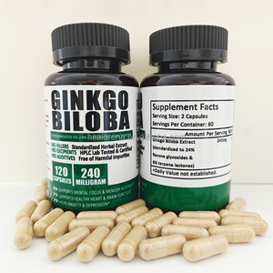 OEM a granel Ginseng Ginkgo Biloba cápsula Halal cerebro salud suplemento 300mg 500mg Ginkgo Biloba extracto cápsulas - Product Image 3