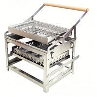 Barbecue portable à charbon de bois détachable en acier inoxydable 304 pour camping en plein air et pique-nique dans la cour