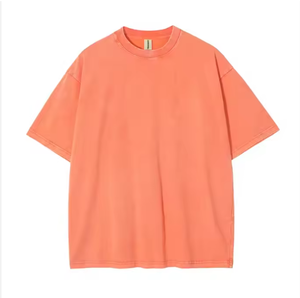 T-shirt gris surdimensionné pour homme, manches courtes, col rond, en jersey de coton, décontracté, avec impression de lettres et logo personnalisé sur le devant - Product Image 4