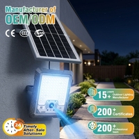 Lampu Sorot Tenaga Surya Sumber Pabrik Kustom Kecerahan Tinggi 3000K 6500K Suhu Warna Dengan Remote Control & Pemantauan