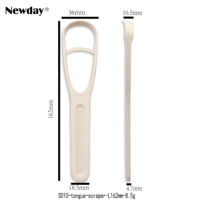 Racleur de langue de conception succincte, nettoyeur de langue pour adulte, emballage de carte Blister individuel, usine OEM