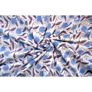 Cotton Dress Making Fabric Indian Hand Block Printed Art&ART Casual All Season <b>by</b> the Yard Handmade Crafts - Product Image 1