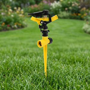 Aspersor de Impulso de 1 Vía con Engranaje de 360 Grados, Amarillo, Material Plástico POM de 1/2 Pulgada, Distancia de Rociado de 10m-18m, Presión de Trabajo de 30-450 PSI - Product Image 2