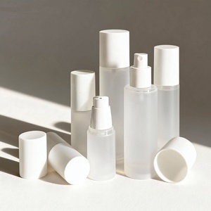 Flacon pompe airless rond en <span class=keywords><strong>plastique</strong></span> pour cosmétiques 15ml 50ml, flacon pompe à vide 30ml, emballage airless pour soins de la peau - Product Image 3