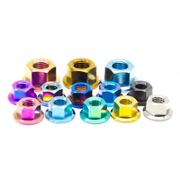 Écrou hexagonal à bride en titane M8, couleur arc-en-ciel, vente chaude usine