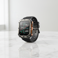 Reloj Inteligente Android IP68 C20 Pro, Diseño Cuadrado, Pantalla IPS, Deportes al Aire Libre, Llamadas BT, Batería de 380 mAh, Larga Duración, Novedad 2026
