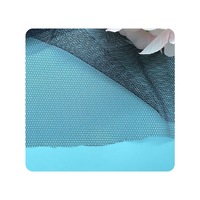 Tissu en maille de nylon respirant noir 26 g/m² léger 1 mm 100 % nylon pour robes de soirée et robes à paillettes, tissu tulle, tissu dentelle