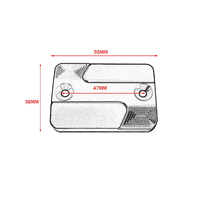 XYRACING Couvercle de réservoir de liquide de frein avant en aluminium CNC pour scooter PCX 160/150/125 - Accessoires
