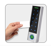Lecteur de carte RFID tactile HF3 avec empreinte digitale et code PIN, contrôle d'accès pour porte métallique, 1000 utilisateurs, étanche et résistant aux intempéries, extérieur IP66