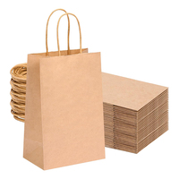 Sac fourre-tout en papier kraft écologique personnalisé, sac d'emballage pour vêtements à emporter pour supermarchés et restaurants, logo imprimé