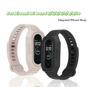 Correa Protectora para Xiaomi <span class=keywords><strong>Mi</strong></span> <span class=keywords><strong>Band</strong></span> 10 9 8 7 <span class=keywords><strong>6</strong></span> 5 4 3 NFC, Correa de Silicona Integrada, Cómoda, Deportiva, Inteligente - Product Image 5