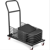 Carrito de Almacenamiento Plegable con Plataforma de Cuatro Ruedas de Acero en Forma de L, OEM