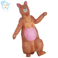 Costume de kangourou gonflable amusant pour adultes, taille durable et grande taille, pour Halloween, Noël et le Nouvel An