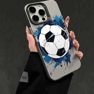 <span class=keywords><strong>Coque</strong></span> de téléphone Blue Splash Soccer Ball pour <span class=keywords><strong>iPhone</strong></span> 16/15/14/13/12 <span class=keywords><strong>Pro</strong></span> Max, <span class=keywords><strong>coque</strong></span> transparente antichoc en TPU, style Ins, pour les fans de football - Product Image 4