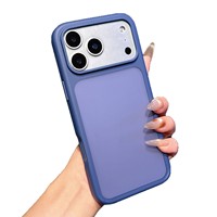 Coque de téléphone 2-en-1 finition mate pour iPhone 17 16 15 Pro Max 14 13 12, accessoires pour smartphone orange, protection contre les chocs pour iPhone