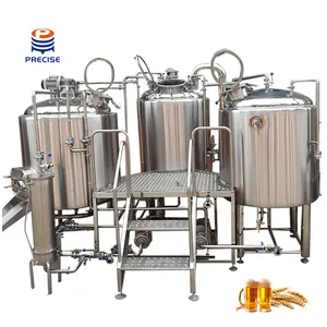 معدات تخمير البيرة مجموعة كاملة تجارية نظام مصنع البيرة الصغيرة 1000l 1500l 1800l 2000l