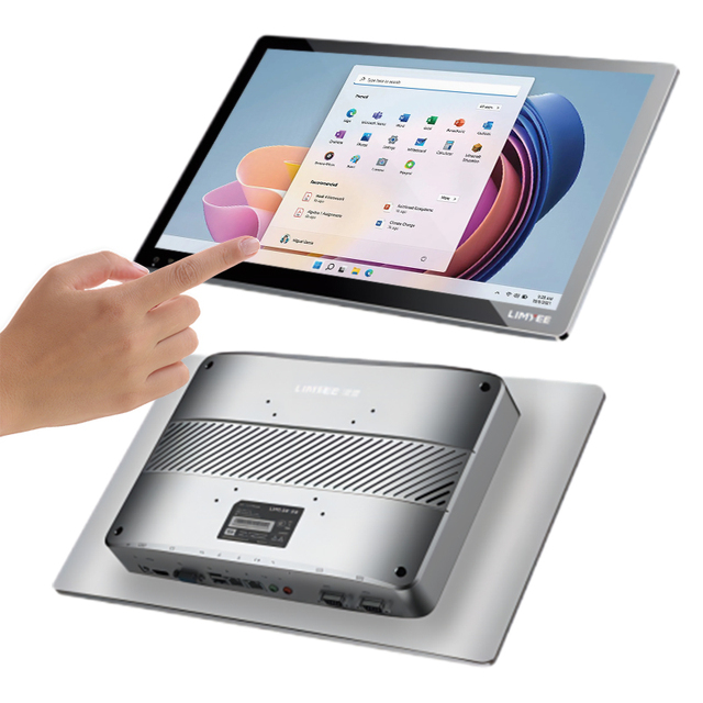 LIMYEE 10.1/15.6/21.5" All-in-One Industrial J4125 Capacitive Touch Screen Panel PC with 15.6" Display and No Fan