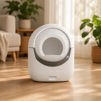 Bac à litière automatique pour chat, électrique, fermé, intelligent, auto-nettoyant, en plastique ABS, modèle PRO-E circulaire
