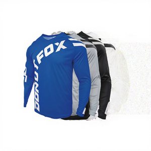 DONUTFOX Vêtements de moto pour hommes adultes en polyester, pour motocross, descente et VTT - Hauts de moto à manches longues à séchage rapide - Product Image 3