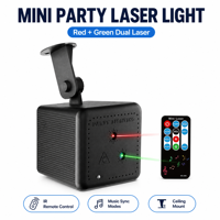 Lampu Pesta Mini Laser Merah Hijau IR Remote Sound Active Music Sync Ceiling Mount KTV Bar Rumah Pernikahan Klub DJ