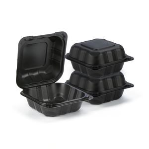 Contenedor Desechable Tipo Concha con Bisagras para Ensaladas y Comida Rápida, Plástico Transparente de Grado OEM, 5x5 y 6x6 Pulgadas, Muestra Gratuita al por Mayor - Product Image 5