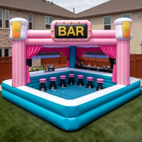 Canapé gonflable multi-personnes pour piscine avec auvent pare-soleil, transat flottant en PVC pour fête en plein air