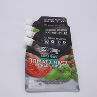 Sachet d'emballage alimentaire durable en PE de 12 oz, 300 ml, 500 ml, avec bec verseur, personnalisable, pour bouillon de bœuf, soupe de tomates, confiture