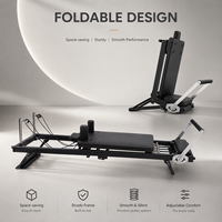 Reformer de Pilates Portátil de Aluminio con Marco Compacto y Fácil Almacenamiento, Tabla de Pilates para Entrenamiento en Casa