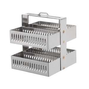 Support de lame de microscope en acier inoxydable, support empilable à 30 positions pour l'enseignement et l'utilisation en laboratoire - Product Image 2