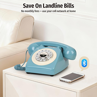 Téléphone fixe avec haut-parleur, téléphone sans fil BT avec assistant vocal, smartphone pour système Android et iOS, fonction d'assistant vocal