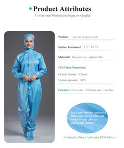 Haute efficacité réutilisable antistatique lavable non pelucheux salle blanche conforme autoclavable global antistatique ESD pour l'énergie électrique - Product Image 2