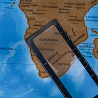 Póster de Mapa del Mundo para Rascar Personalizado, Material de Papel de Alta Calidad con Estilo Romántico para Adultos