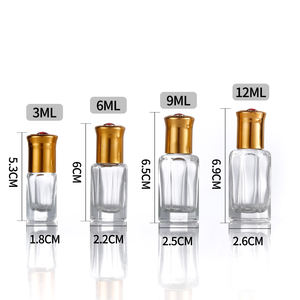 Botol bola rol unik Rollon minyak esensial Attar Arab botol kaca parfum <span class=keywords><strong>Roll</strong></span> <span class=keywords><strong>on</strong></span> <span class=keywords><strong>3ml</strong></span> 6ml 9ml 12ml - Product Image 6