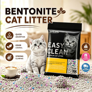 Vente en gros de litière pour animaux de compagnie en bentonite en vrac, forme de boule robuste, directement de l'usine OEM - Product Image 1