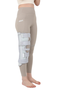 Orthèses de chirurgie du ménisque réglables Sangle de fixation de l'articulation du genou respirante Cinq sangles, style gris - Product Image 2