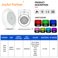 Projecteur LED PAR56 RGB haute puissance 42W pour piscine, AC12V, étanche IP68, changement de couleur, télécommande, ampoule de remplacement sous-marine