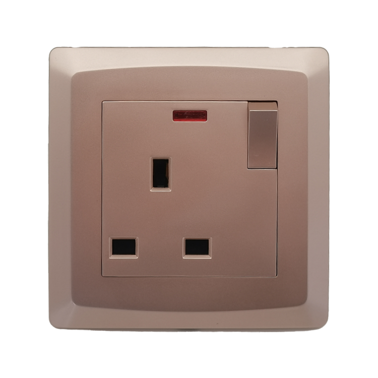Good Quality Rose Gold Light Wall Socket 13A UK Standard Electrical Switch Sockets British Standard Switch Socket Universal USB