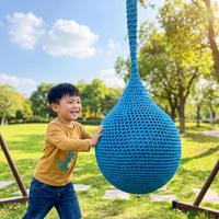 Columpio de Bolas Tejido a Mano Ropecube, Columpio de Entrenamiento de Integración Sensorial, para Niños, Uso en Interiores y Exteriores, Jardín de Infancia