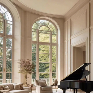 หน้าต่างบานเฟี้ยมอะลูมิเนียมแบบปรับแต่งได้สำหรับอาคารสำนักงานทันสมัย พื้นที่ทำงานระดับไฮเอนด์ หน้าต่างบานเฟี้ยมขนาดใหญ่ วิวเต็มตา - Product Image 1