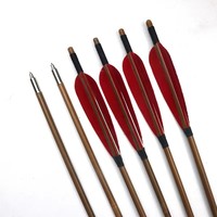 Flèches en bambou de haute qualité, 33 pouces, diamètre extérieur 7/8 mm, spine 400/800, pour tir à l'arc traditionnel, chasse, tir en plein air