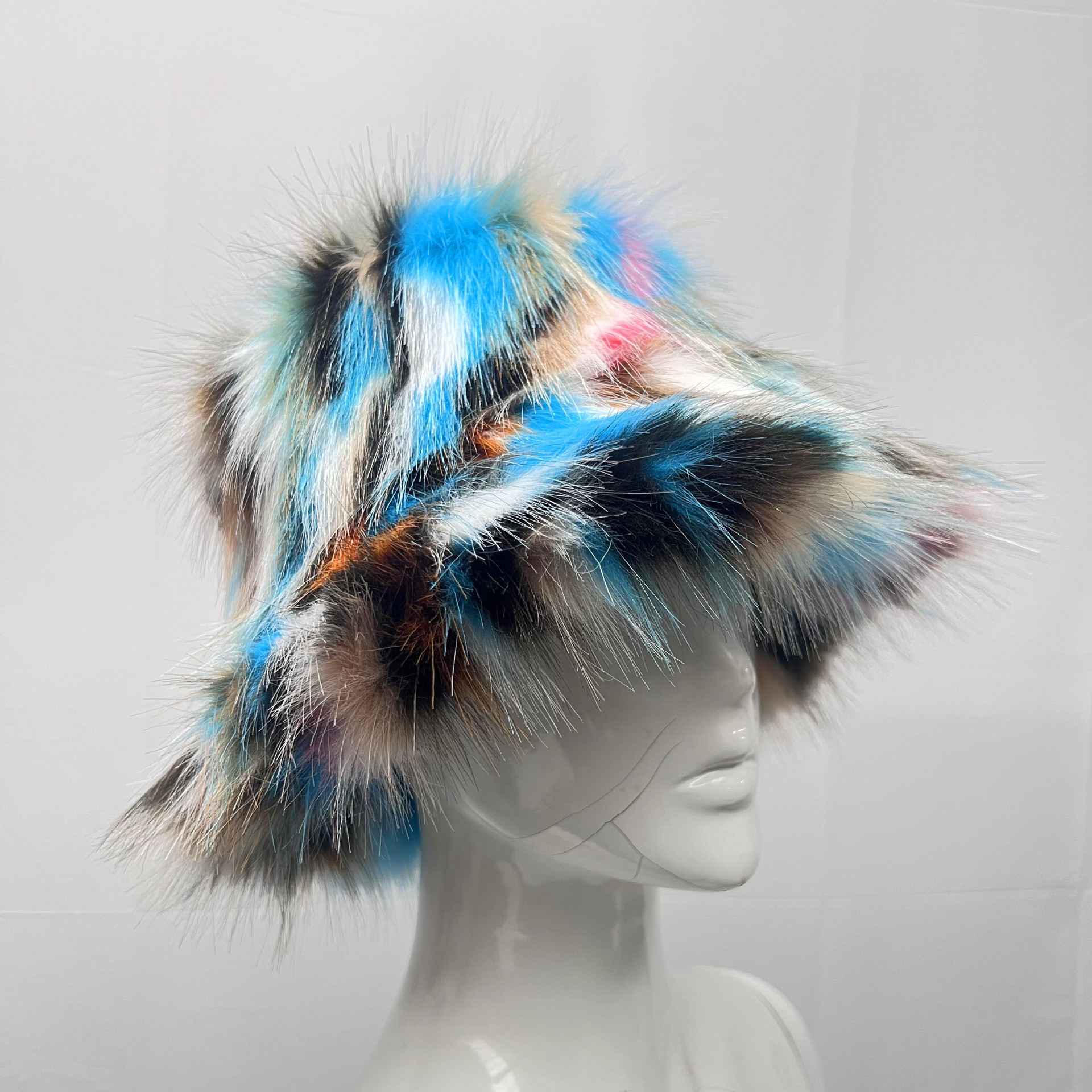 Bleu blanc marron